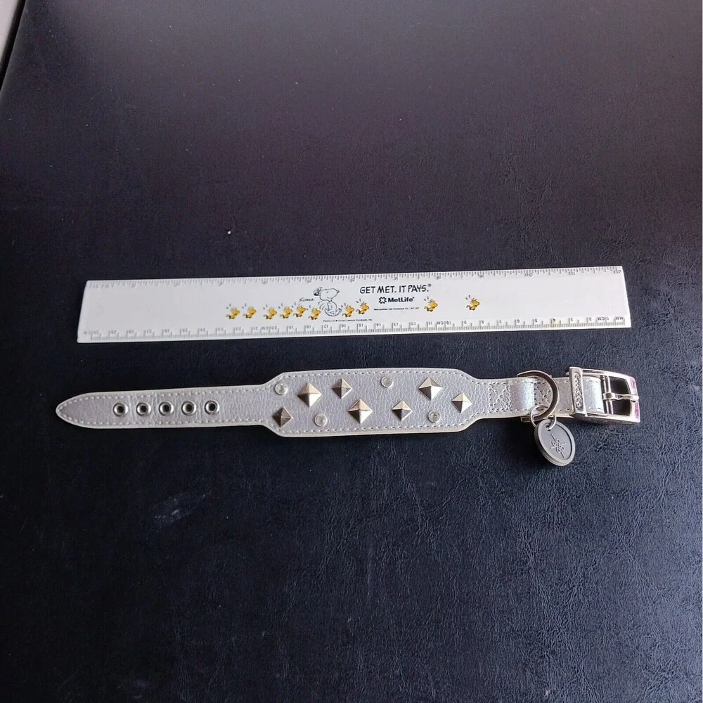 Good2Go Buckled Silver Studded Adjustable Dog Collar XS-SM Pets Fur Babies - Picture 4 of 4